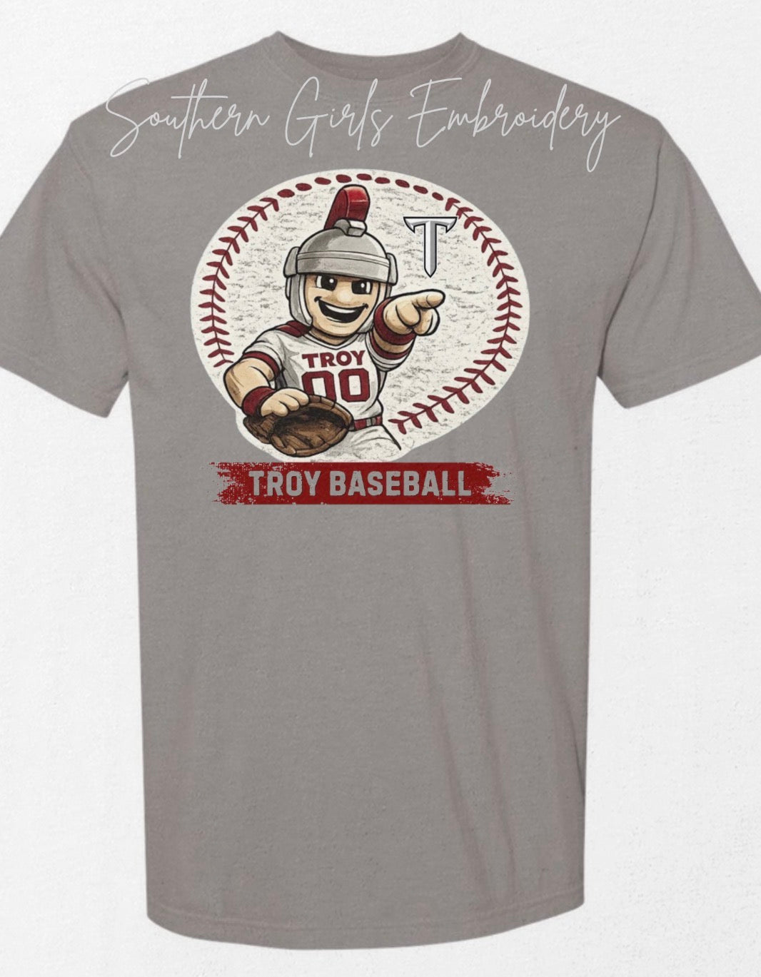 Licensed Troy-T-ROY Baseball Grey