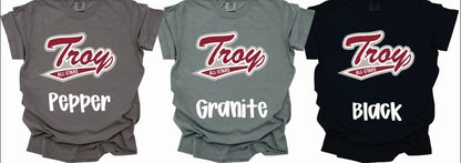 Troy All Stars -Script Font-Comfort Color Short Sleeve