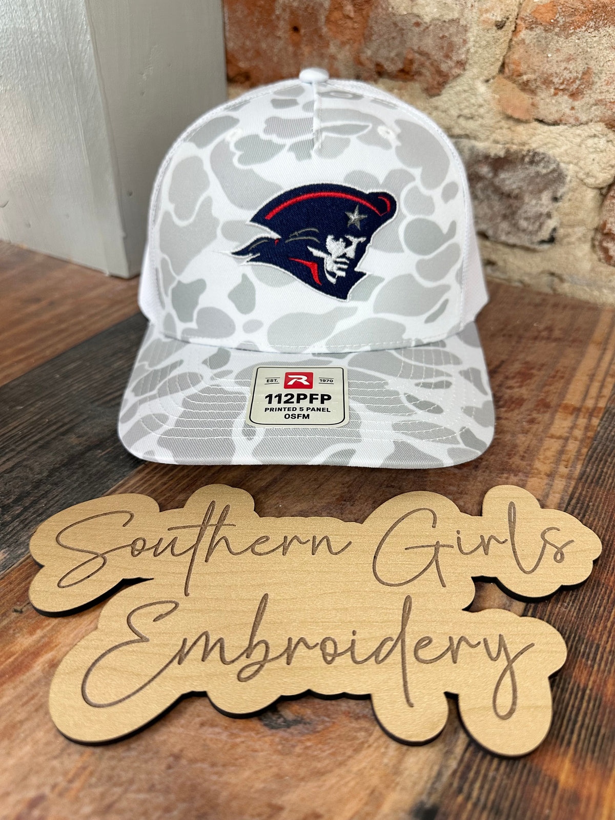 Camo Richardson Hat with Embroidery