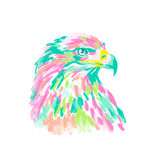 Transfer Neon Painted Eagle
