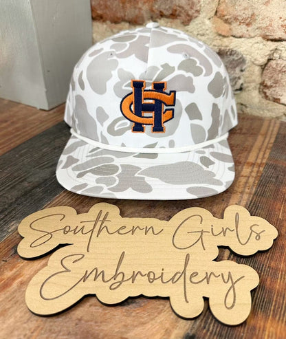 Camo Richardson Hat with Embroidery
