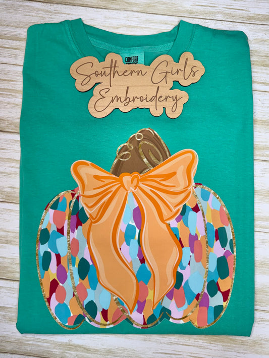 Pumpkin on Short Sleeve Comfort Color