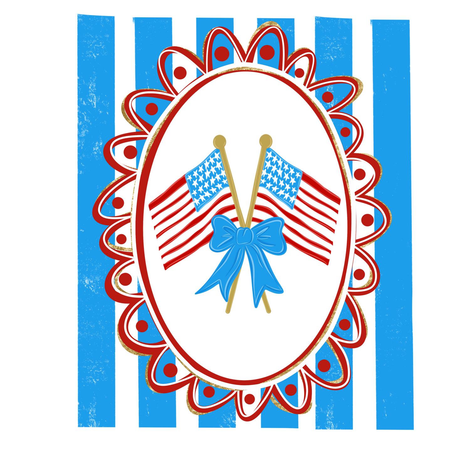 Transfer Adult America Lines Flag with pocket