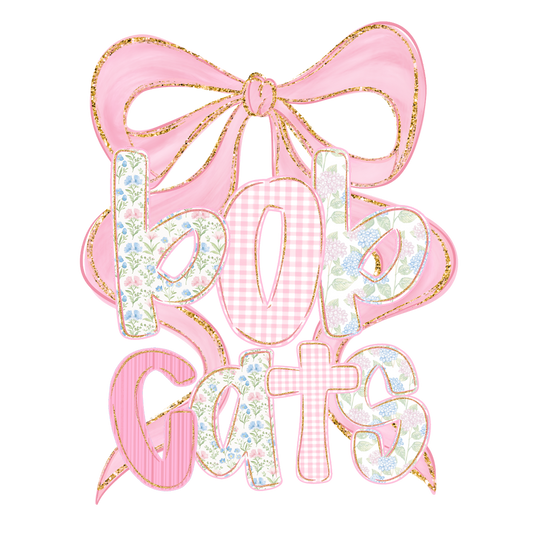 Transfer Youth Pink Gingham Bobcats