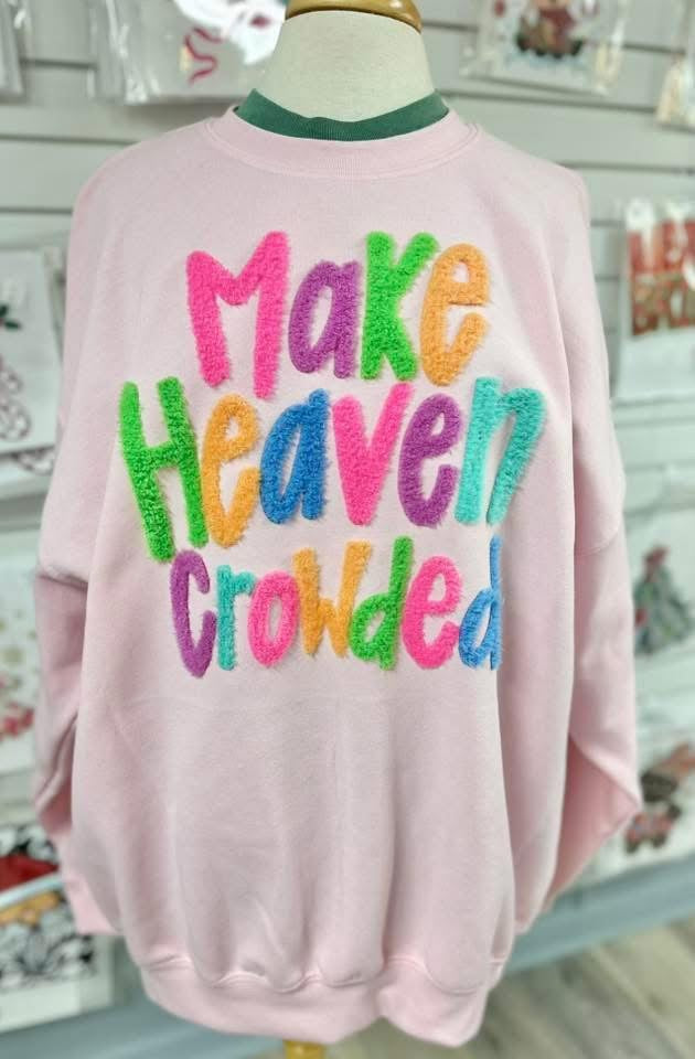 Make Heaven Crowded Fuzzy Patch Sweatshirt