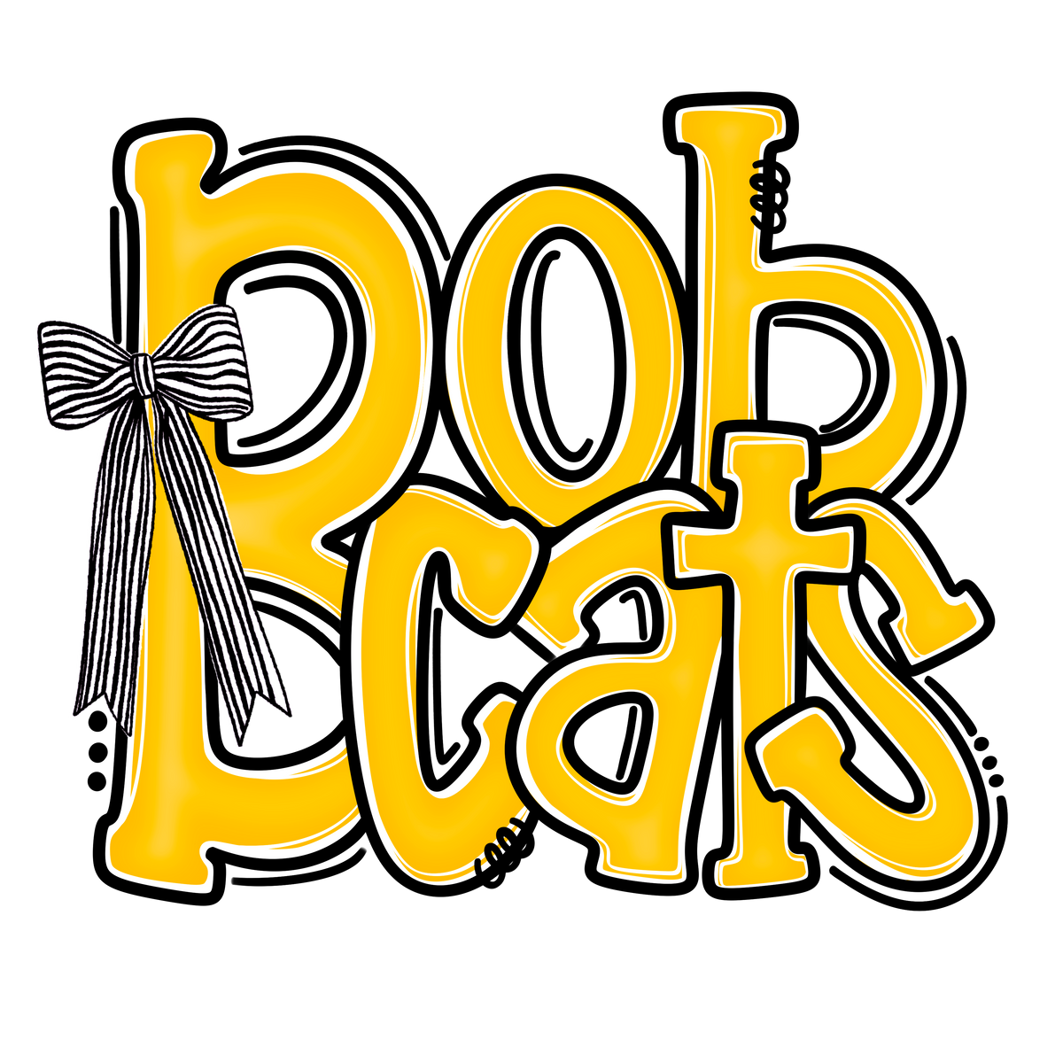 Transfer Bobcats Yellow bow