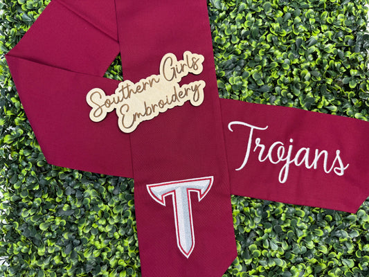 Licensed Troy Wreath Sash Power T Trojans 2 sides