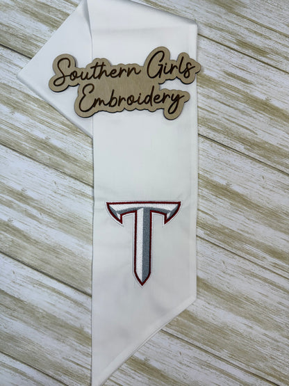 Licensed Troy Wreath Sash Power T one side