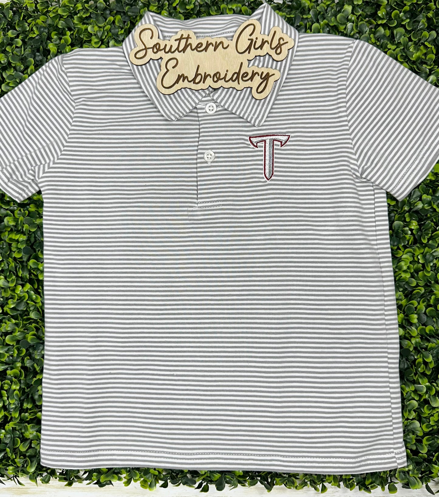 Licensed Boys Stripe Polo with power T