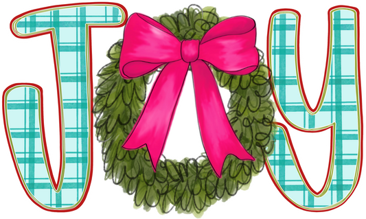 Transfer Joy with Wreath