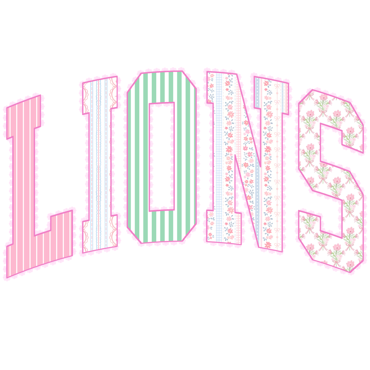 Transfer Faux Applique Mascots