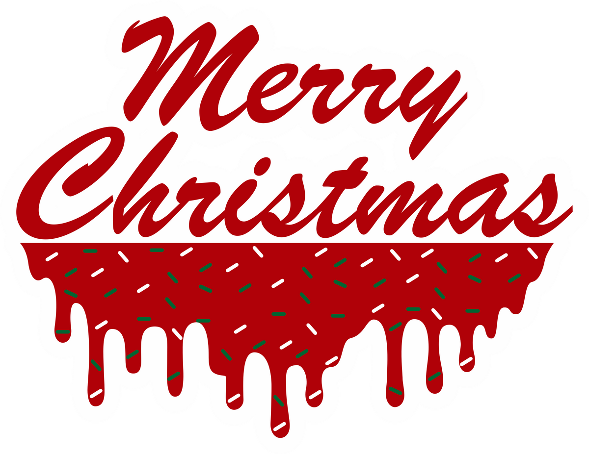 Transfer Merry Christmas drip