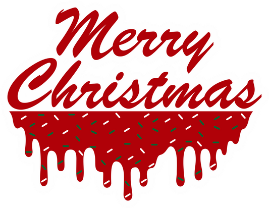Transfer Merry Christmas drip