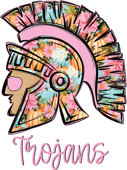 Transfer Floral Trojans Pearls with Pocket