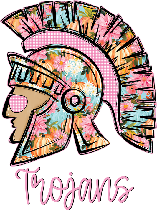 Transfer Floral Trojans Pearls with Pocket