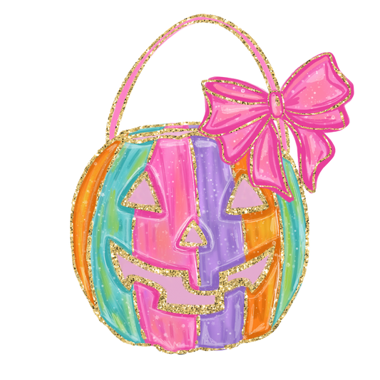 Transfer Halloween pumpkin gold