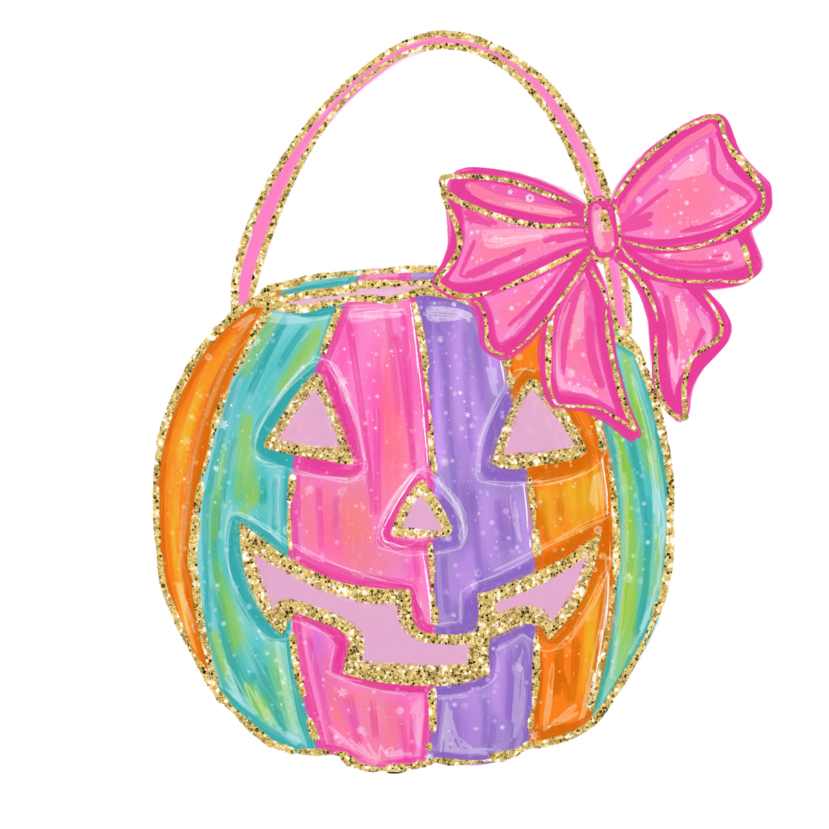 Transfer Halloween bucket gold