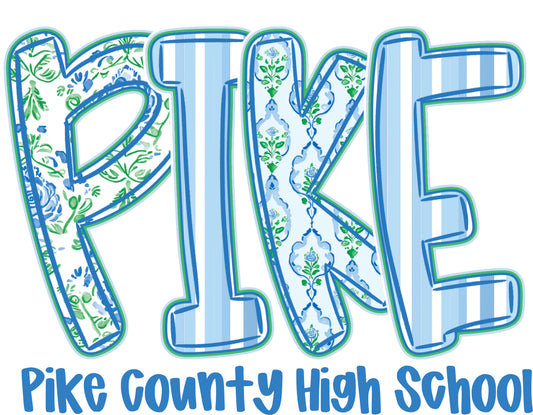 Transfer Pike Co High blue floral
