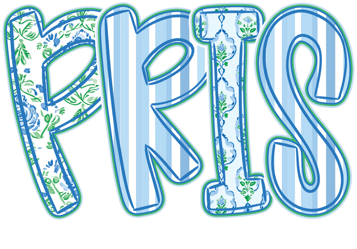 Transfer Pike Road Int School Blue Floral