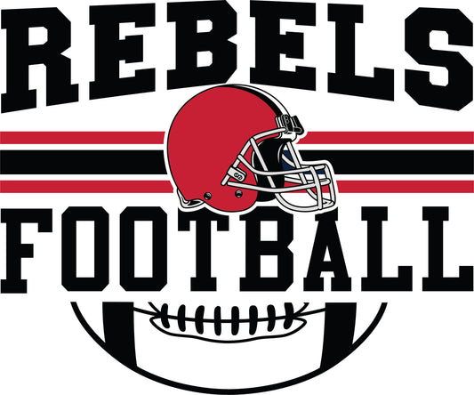 Transfer Rebels Football Helmet