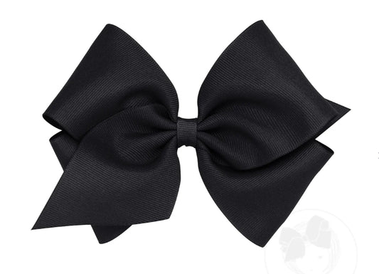Wee Ones Mini King Classic Grosgrain Hair Bow Black
