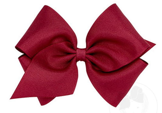 Wee Ones King Classic Grosgrain Hair Bow Cranberry
