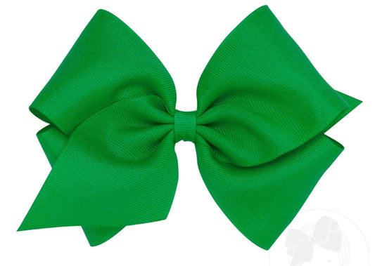 Wee Ones Mini King Classic Grosgrain Hair Bow Green