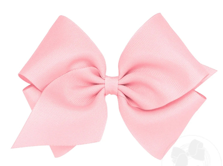 Wee Ones King Classic Grosgrain Hair Bow Light Pink