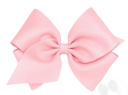 Wee Ones Mini King Classic Grosgrain Hair Bow Light Pink