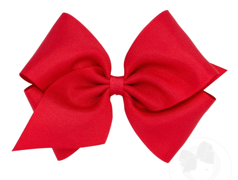 Wee Ones King Classic Grosgrain Hair Bow Red