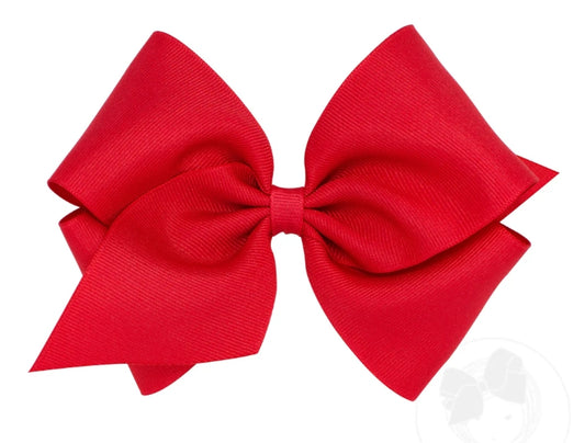 Wee Ones King Classic Grosgrain Hair Bow Red