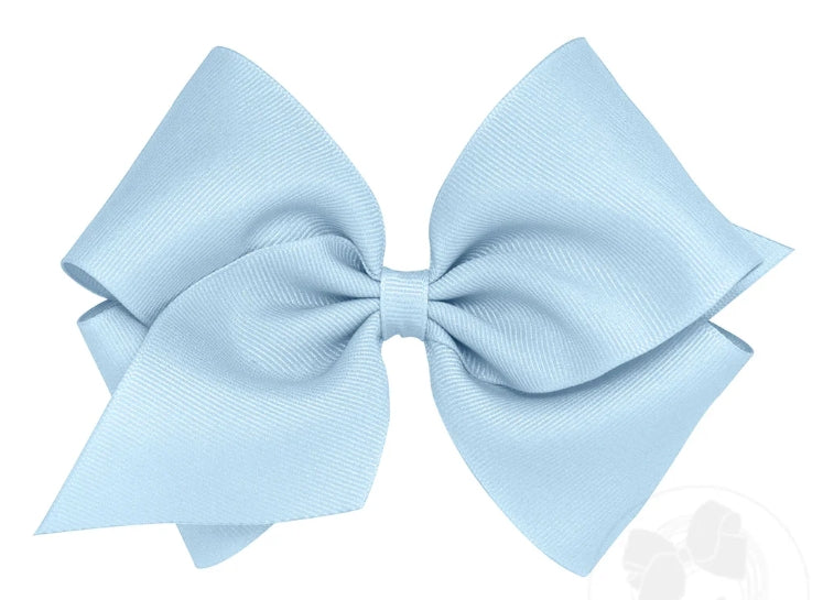 Wee Ones Mini King Classic Grosgrain Hair Bow Light Blue