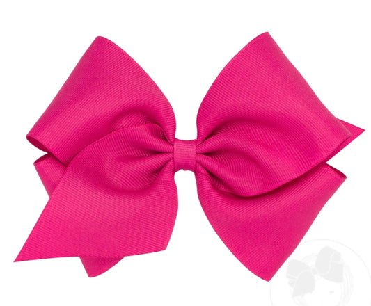 Wee Ones King Classic Grosgrain Hair Bow Hot Pink