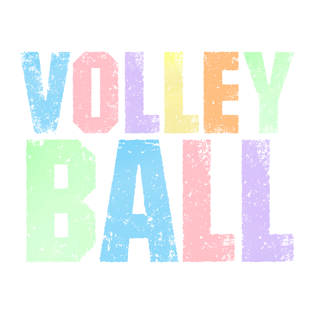 Transfer Volleyball Distressed