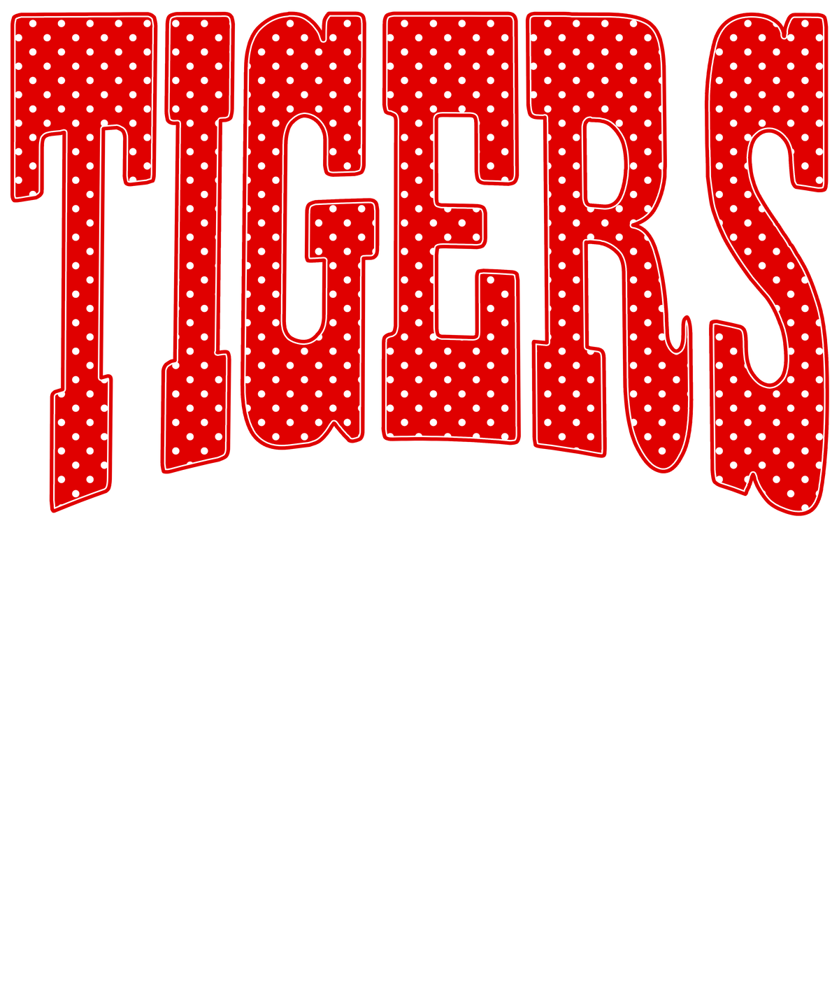 Transfer Tigers Red White Dot