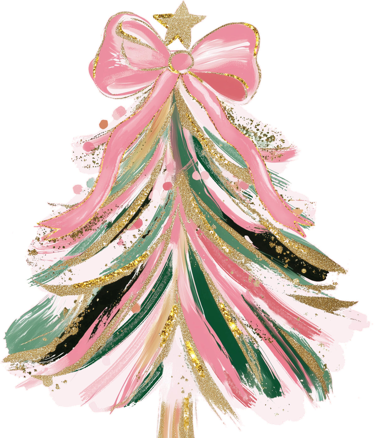 Transfer Brushstroke Christmas Tree