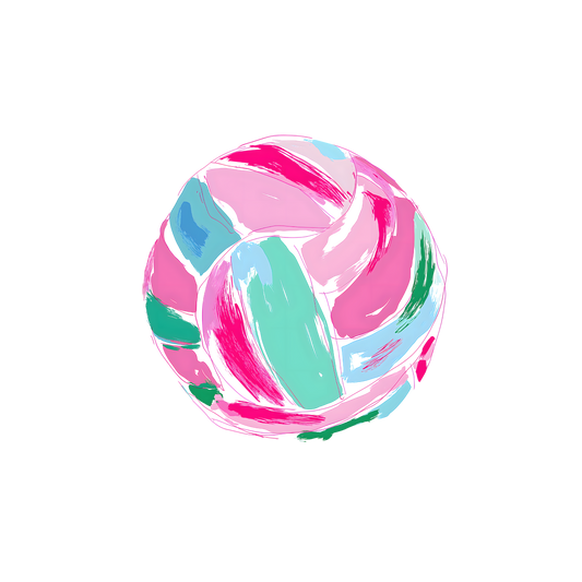 Transfer Neon Painted Volleyball