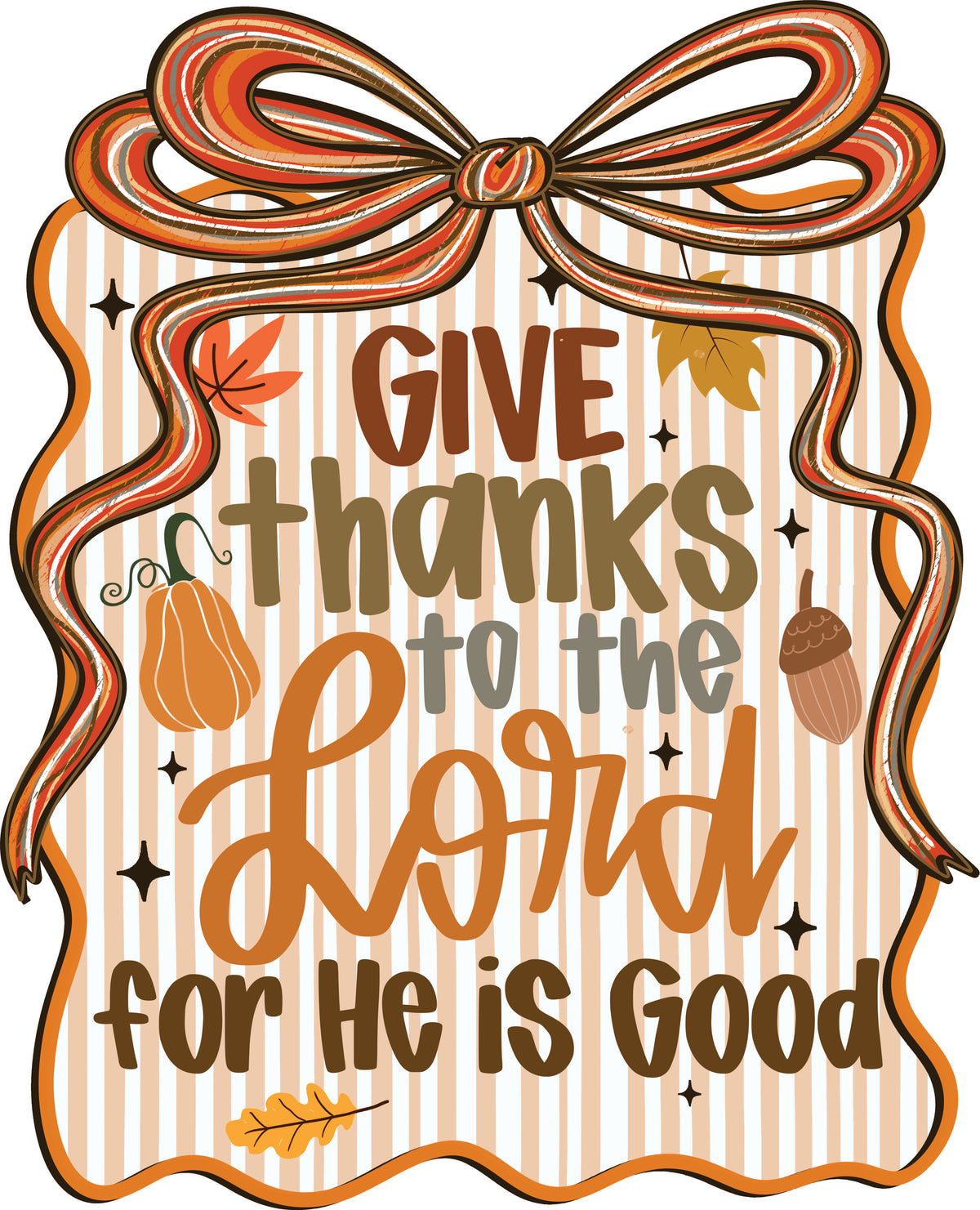 Transfer Give Thanks bow