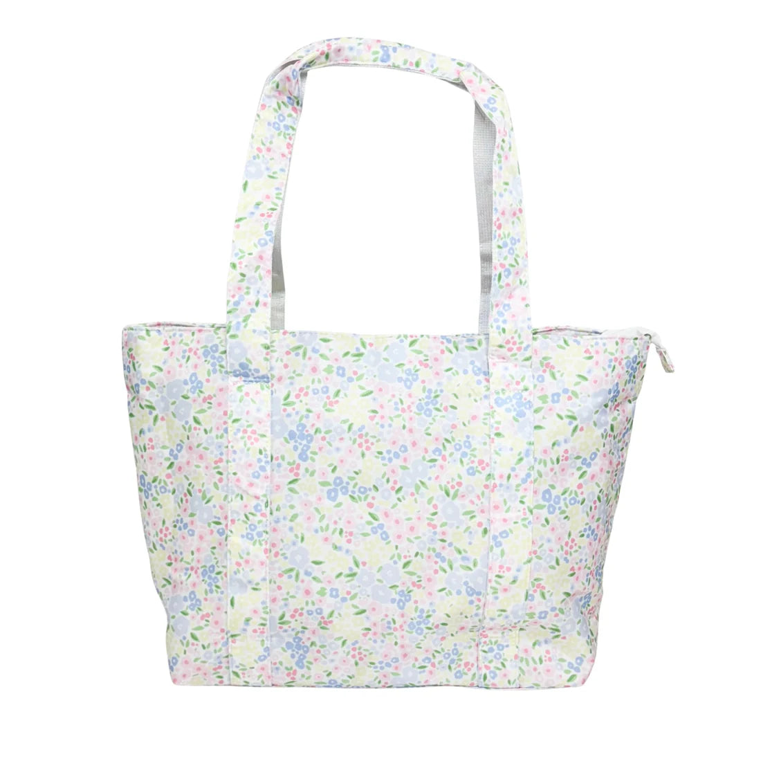 Nylon Tote Bag with Simple Monogram (Floral)